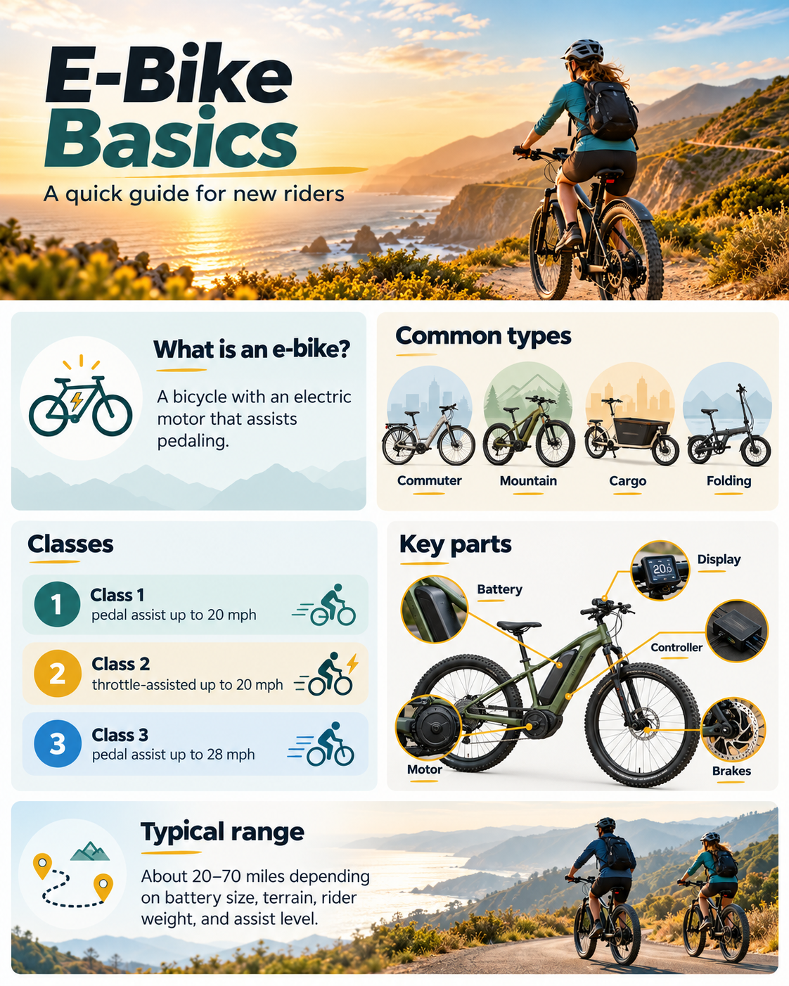 E-bike basics infographic